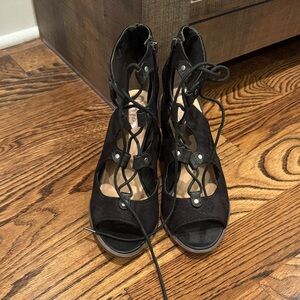 Circus by Sam Edelman Black Lace-Up Boots